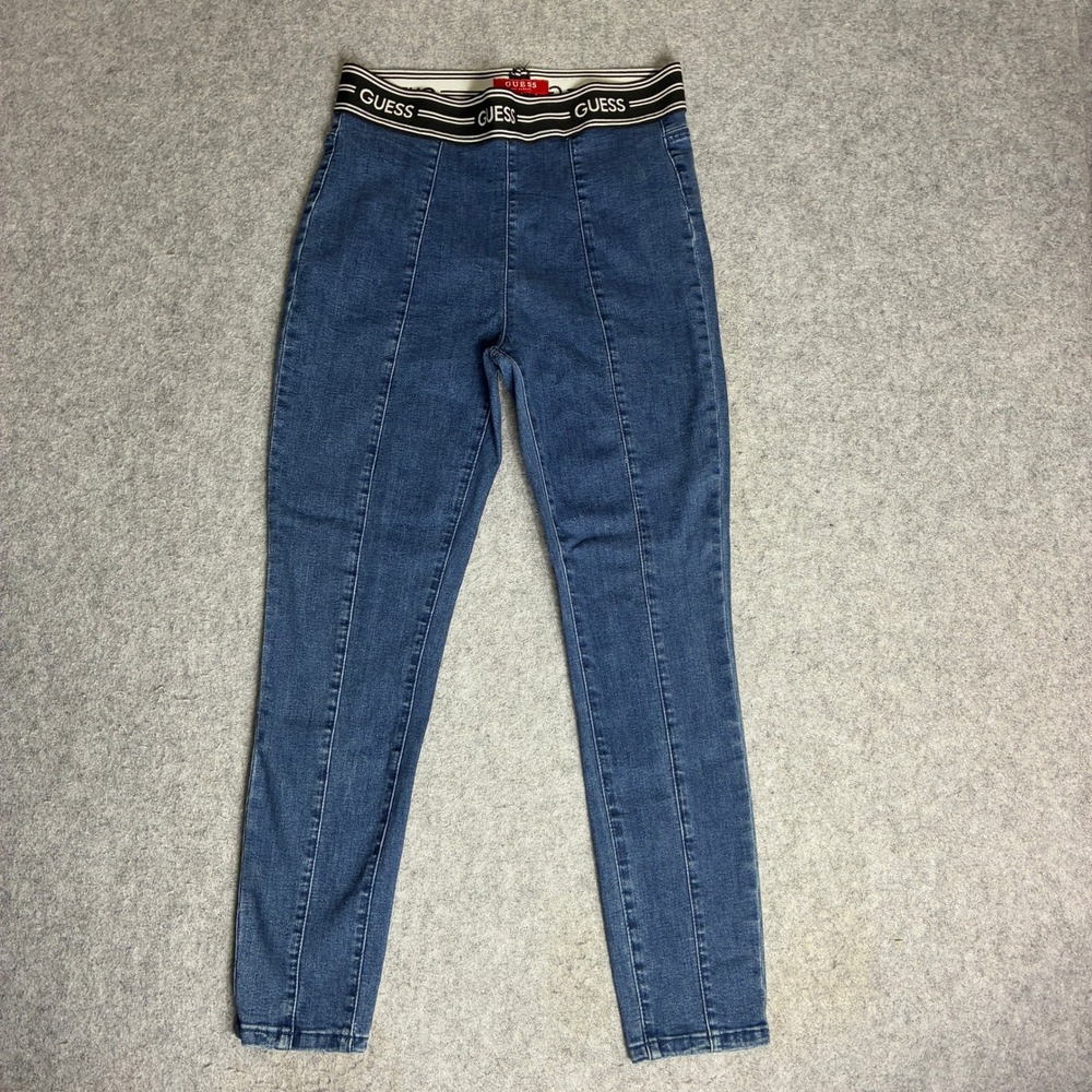 Guess Women's Size Medium 28x26 High Rise Stretch Elastic Waist Skinny Jeans